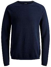 Jack&Jones Pánsky sveter JJEHILL 12157321 Ensign Blue S