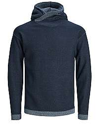 Jack&Jones Pánsky sveter JORERIC KNIT HOOD Navy Blaze r M