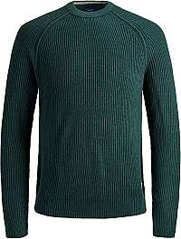 Jack&Jones Pánsky sveter JORPANNEL KNIT NECK Sea Moss L