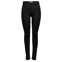 Jacqueline de Yong Dámske džínsy JDYJONA SKINNY HIGH BUT FLY BLACK DNM Black Denim