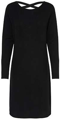 Jacqueline de Yong Dámske šaty Emily L / S Detail Dress Jrs Exp Black S