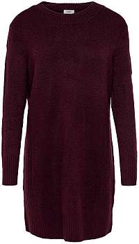 Jacqueline de Yong Dámske šaty Gold L / S Dress Knit Wine tasting M