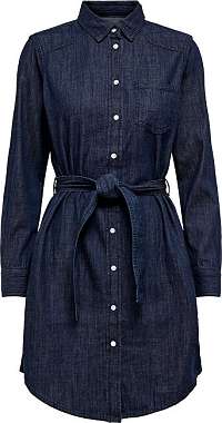 Jacqueline de Yong Dámske šaty JDYESRA LIFE 15159310 Dark Blue Denim