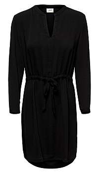Jacqueline de Yong Dámske šaty JDYPOPPY L / S BELT DRESS WVN Black