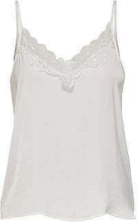 Jacqueline de Yong Dámske tielko JDYAPPA LACE SINGLET WVN Noosa Cloud Dancer DTM LACE