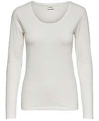 Jacqueline de Yong Dámske tričko JDYAVA L / S TOP JRS Noosa Cloud Dancer L