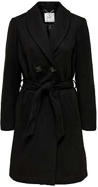 Jacqueline de Yong Dámsky kabát JDYKIKI BELT JACKET OTW HAB Black M