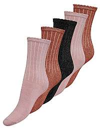Jacqueline de Yong Sada ponožiek JDYMIDNIGHT STAR 5-PACK SOCK BOX JRS Arabian Spice Lurex