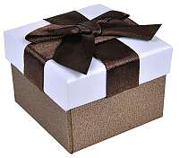 JK Box Hnedá krabička na náušnice alebo prsteň AP-2 / A21