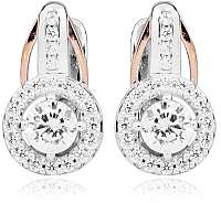 JVD Strieborné bicolor náušnice s kamienkami SVLE0265SH8BK00