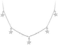 JVD Strieborný náhrdelník s hviezdičkami SVLN0079SH20042