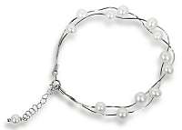 JwL Luxury Pearls Jemný náramok z pravých bielych perál JL0174