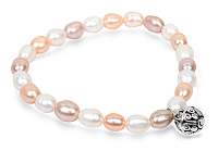JwL Luxury Pearls Jemný náramok z pravých perál s kovovou ozdobou JL0294