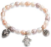 JwL Luxury Pearls Jemný náramok z pravých perál s ozdobami JL0295