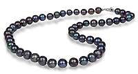 JwL Luxury Pearls Náhrdelník s pravými kovovo modrými perlami JL0265