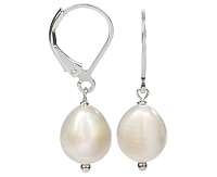 JwL Jewellery Strieborné náušnice s pravou bielou perlou JL0148