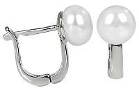 JwL Luxury Pearls Strieborné náušnice s pravou bielou perlou JL0286
