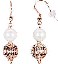 JwL Luxury Pearls Bronzové náušnice s pravou perlou JL0442
