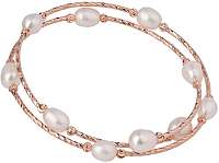 JwL Luxury Pearls Bronzový náramok s pravými perlami JL0493