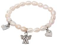 JwL Luxury Pearls Jemný náramok z pravých perál s príveskami JL0419