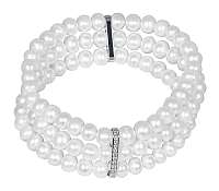 JwL Luxury Pearls Luxusné trojradový perlový náramok JL0526