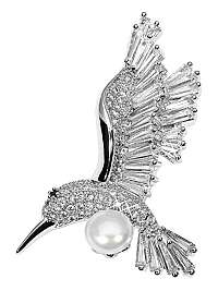JwL Luxury Pearls Očarujúce brošňa kolibrík s pravou perlou 2v1 JL0515