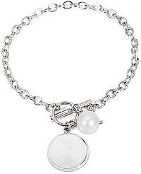 JwL Luxury Pearls Oceľový náramok s pravou perlou JL0480CH