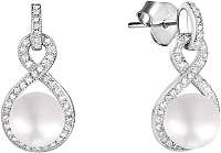 JwL Luxury Pearls Trblietavé náušnice s perlou a zirkónmi JL0593