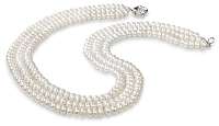 JwL Luxury Pearls Trojradový perlový náhrdelník JL0063