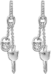 Karl Lagerfeld Visiace náušnice Lock & Key Choupette Linear Post12255