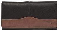 Lagen Dámska kožená peňaženka Black / Brown PWL-367