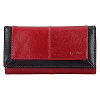 Lagen Dámska kožená peňaženka BLC-4228 Red / Blk