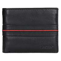 Lagen Pánska kožená peňaženka05 Black/Red