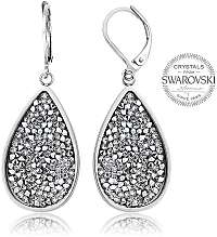 Levien Očarujúce náušnice s kryštálmi SS Rocks Pear crystal