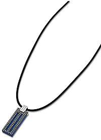 Lotus Style Pánsky náhrdelník s modrým príveskom LS1797-1 / 2
