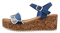 Marila Dámske kožené sandále083/MC-6 Ondas Azul / Sport Electric Mc Beige