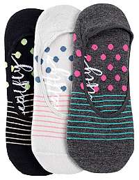 Meatfly 3 PACK - dámske ponožky Low socks S19 F / Dots, Stripe s
