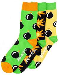Meatfly 3 PACK - ponožky Bomb socks S19 Multi pack-42