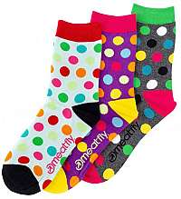 Meatfly 3 PACK - ponožky Light Regular Dots socks S19 Multi pack-39