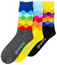 Meatfly 3 PACK - ponožky Pixel socks S19-42