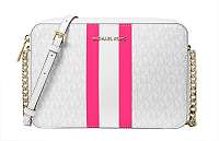 Michael Kors Dámska kabelka Jet Set Large Logo Stripe Crossbody Bag