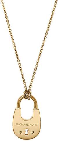Michael Kors Dlhý pozlátený náhrdelník so zámkom MKJ4633710