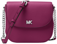 Michael Kors Elegant nej crossbody kabelka Mott Pebbled Leather Dome Crossbody Bag Raspberry
