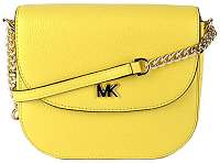 Michael Kors Elegant nej crossbody kabelka Mott Pebbled Leather Dome Crossbody Bag Yellow