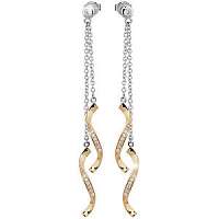 Modesi Dlhé strieborné náušnice so zirkónmi M23041