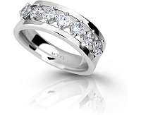 Modesi Strieborný prsteň so zirkónmi M11084 58 mm