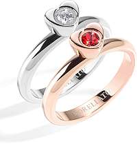 Morellato Oceľový bicolor prsteň Love Rings SNA32 mm