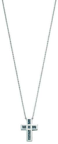 Morellato Oceľový náhrdelník s kryštálmi Křížek Rocce SALS06