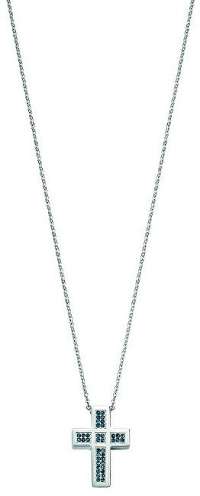 Morellato Oceľový náhrdelník s kryštálmi Křížek Rocce SALS06