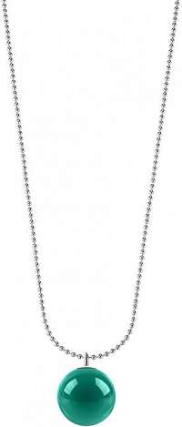 Morellato Oceľový náhrdelník so zeleným príveskom Boule SALY12